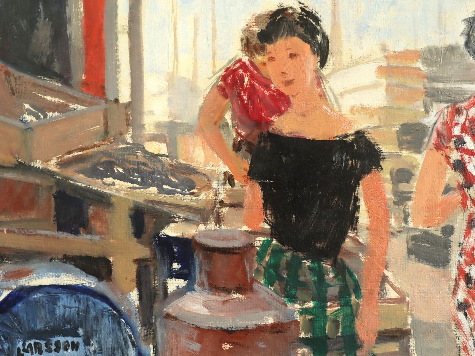 Art At The Market Oil Painting photo