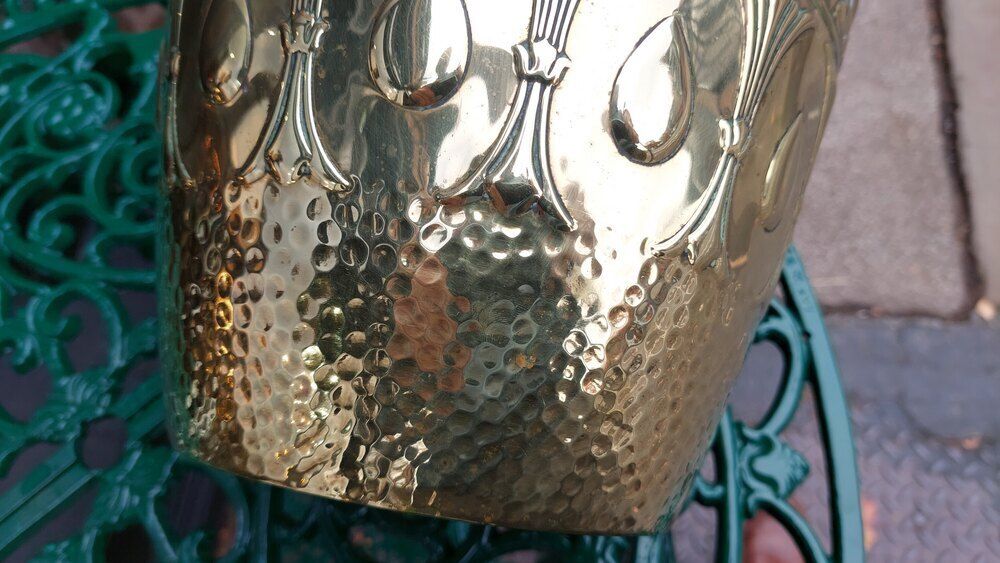 Art Nouveau Brass Planter By J Sankey And Sons photo 285.0