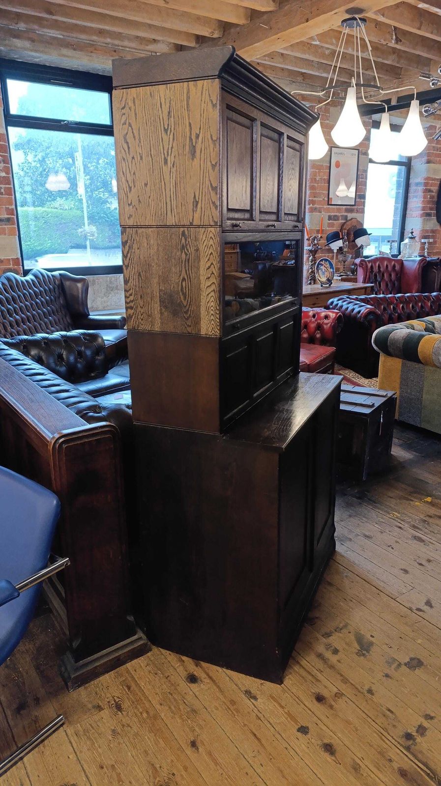 Rare Edwardian Oak Solicitor’s Correspondence & Book Cabinet (C.1900–1930) photo for sale