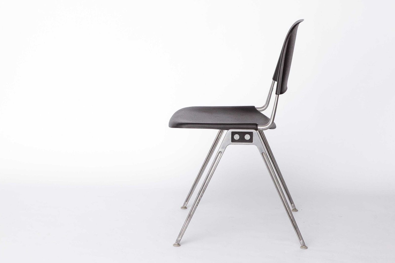 Set Of 4 Vintage Knoll Stacking Chairs, Model 1601 By Don Albinson, 1964, Mid Century Modern Aluminum & Plastic photo 682.0