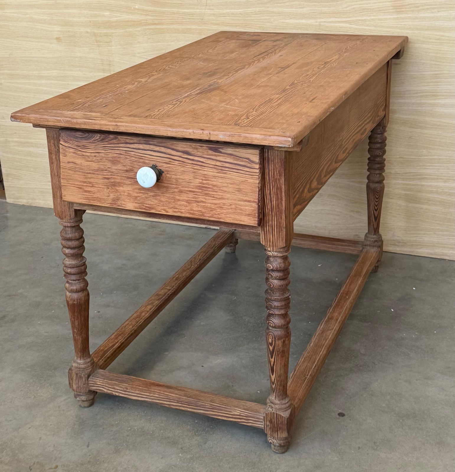 photo furniture Early 19th Century French Refectory, Work Or Kitchen Table With Two Drawers