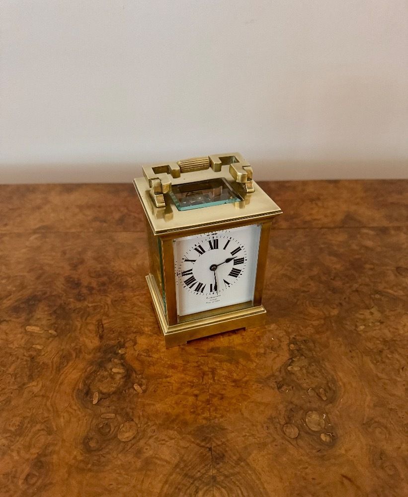 Outstanding Quality Antique French Brass Striking Carriage Clock photo 985.0