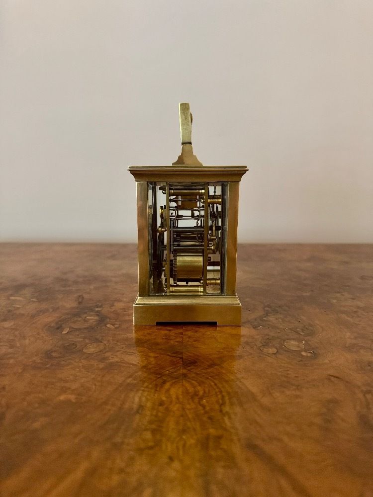Outstanding Quality Antique French Brass Striking Carriage Clock photo buy