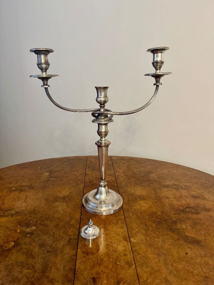 Outstanding Quality Pair Of Victorian Silver Plated Candelabras photo vinterior