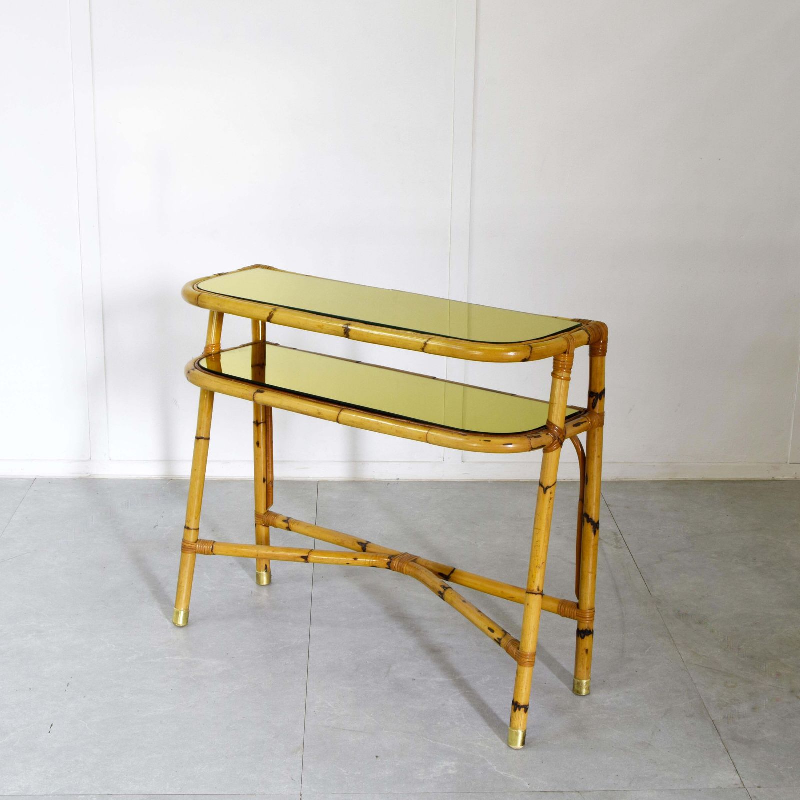 Consolle In Bamboo Midcentury 1960s. photo Furniture