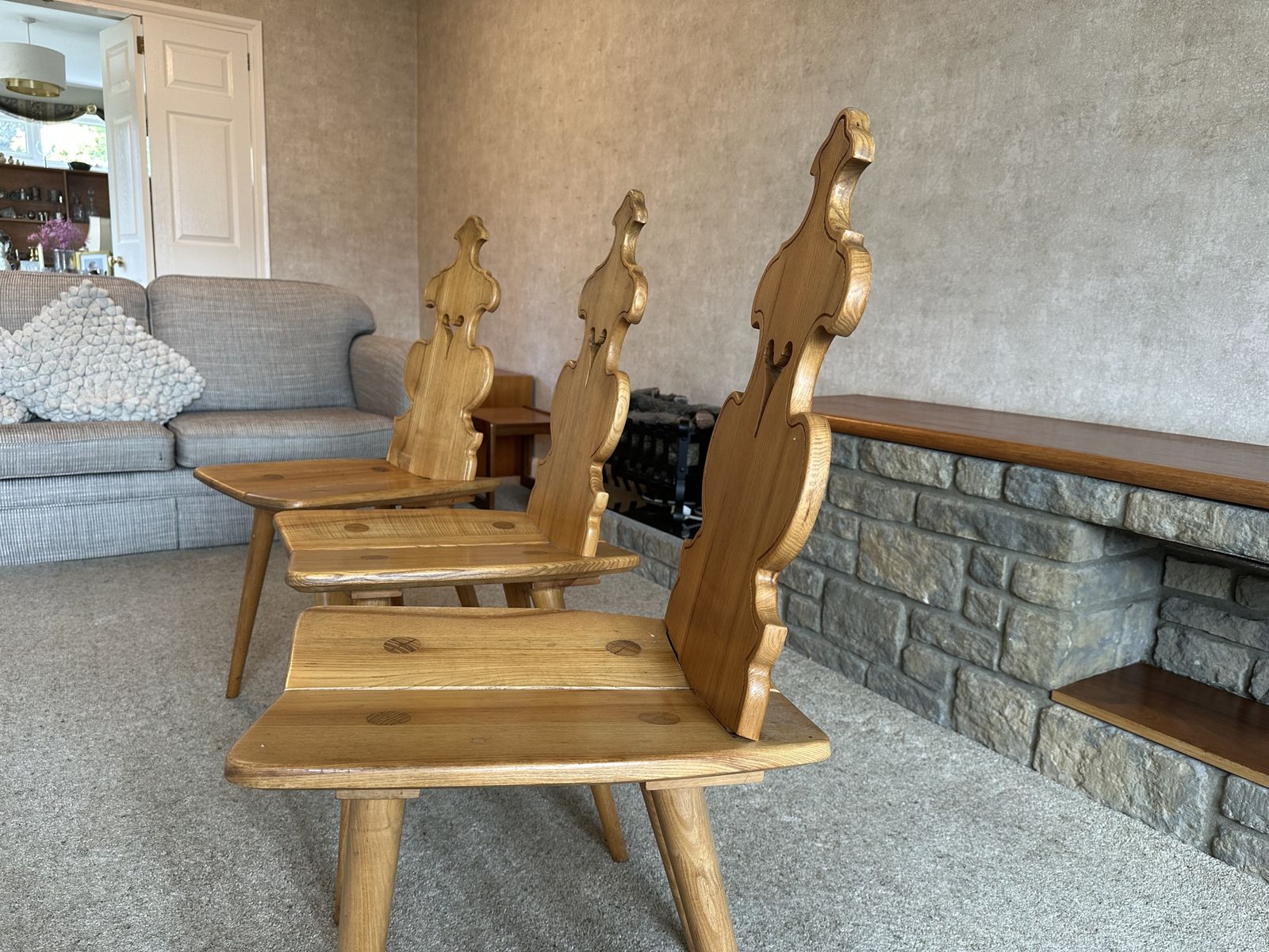 Mid Century Dining Set Of Highly Sought After Tyrollean Design And Highly Sought After. photo for sale
