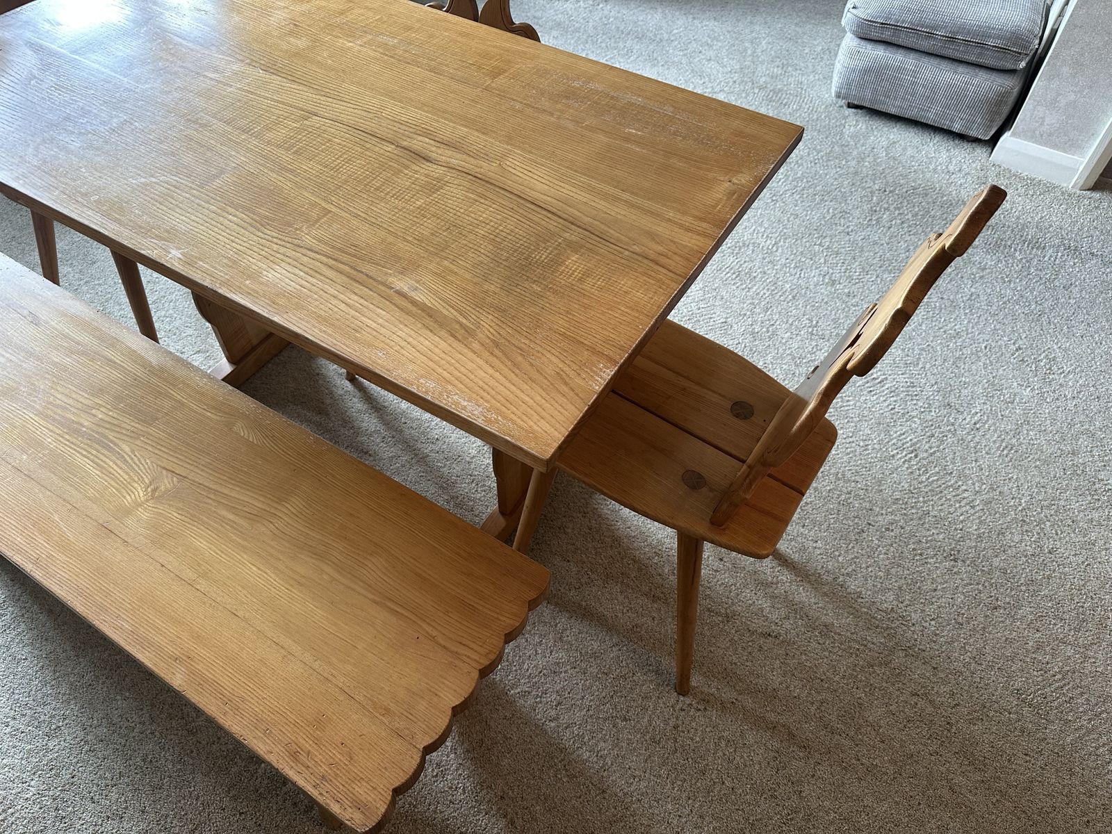 Mid Century Dining Set Of Highly Sought After Tyrollean Design And Highly Sought After. photo 650.0