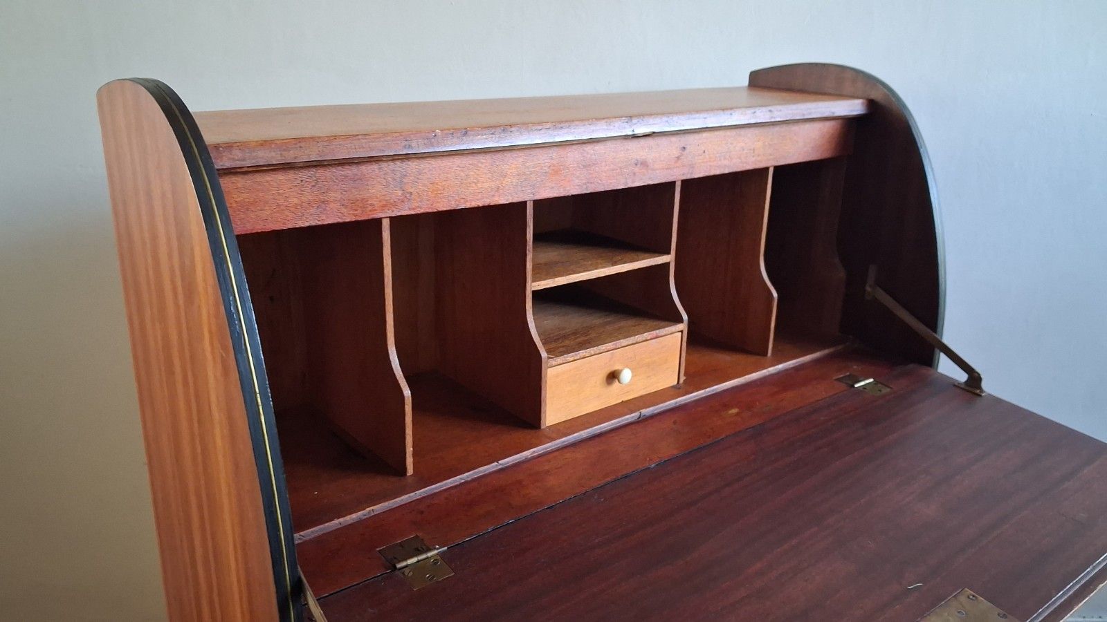 photo vinterior 1960's Danish Mid Century Teak Drop Leaf Writing Bureau /Desk