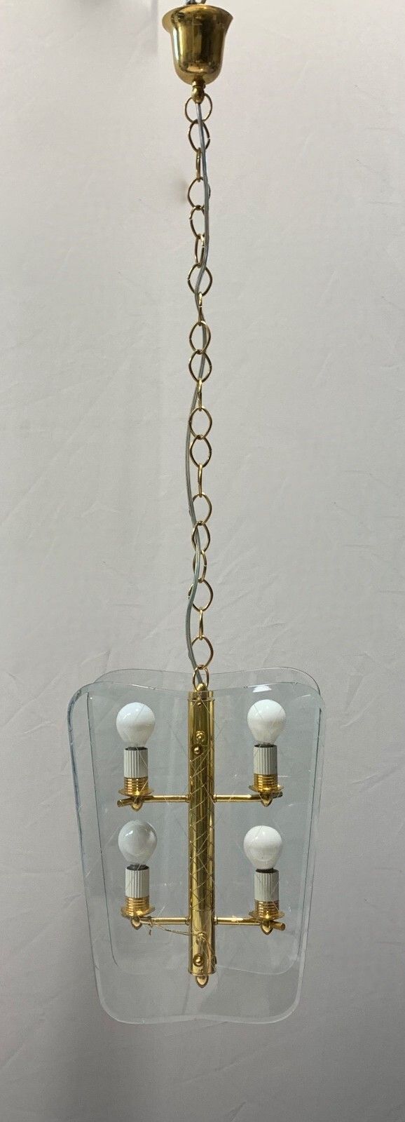 Lanterne Lampadari  Coppia  Anni '60  Vetro Di Murano Attribuite A Fontana Arte photo furniture