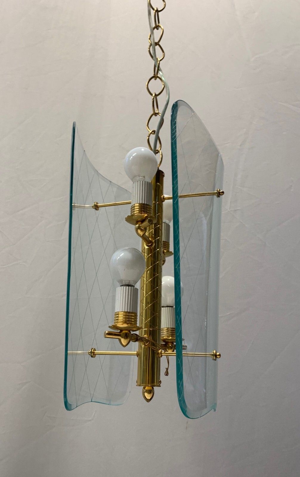 Lanterne Lampadari  Coppia  Anni '60  Vetro Di Murano Attribuite A Fontana Arte photo 1130.0
