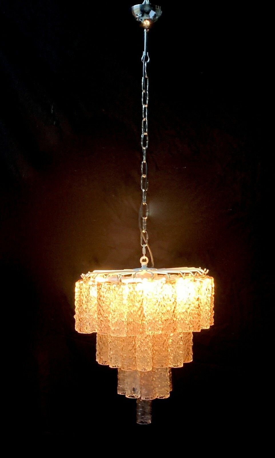 Tube Chandelier 1970s, Murano, Attributed To The Company Venini photo 1304.0