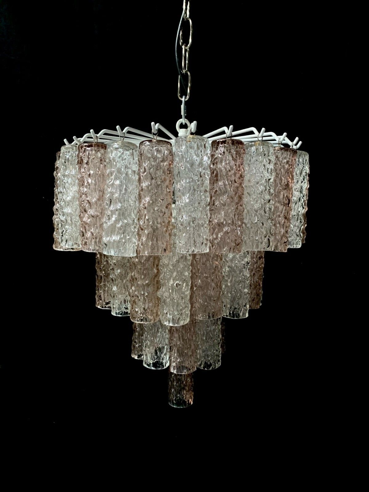 photo furniture Tube Chandelier 1970s, Murano, Attributed To The Company Venini