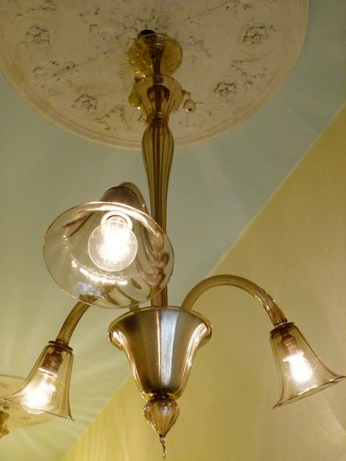 Pair Of Chandeliers Venini Rare And Original (Read Well) Chandelier Venini 1920 photo buy