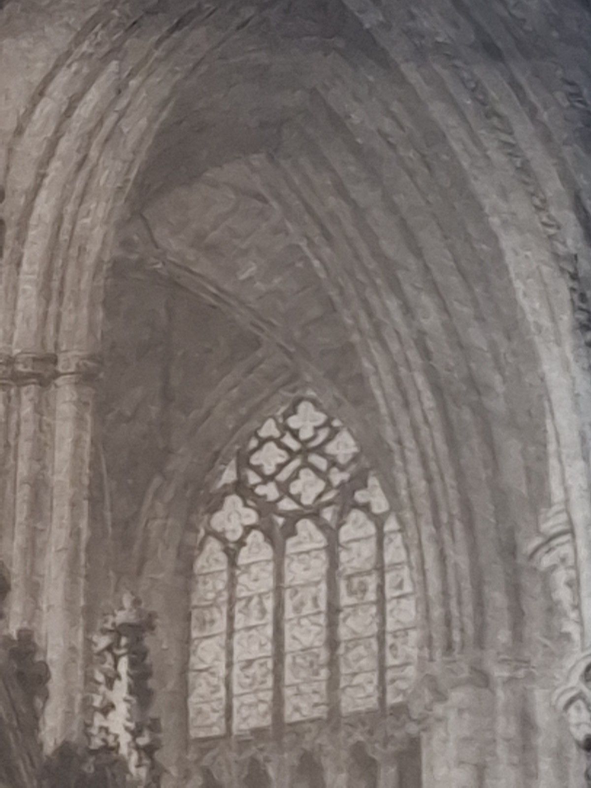 Antique Large  Axel Haig Etching Interior York Minster South Transept 1905 Rare photo Art