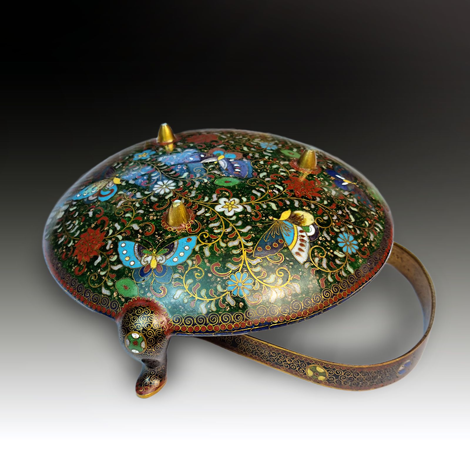 Japanese Cloisonne Sake Pot Attrib. Takahara Komajiro  Meiji Outstanding Quality photo 1007.0