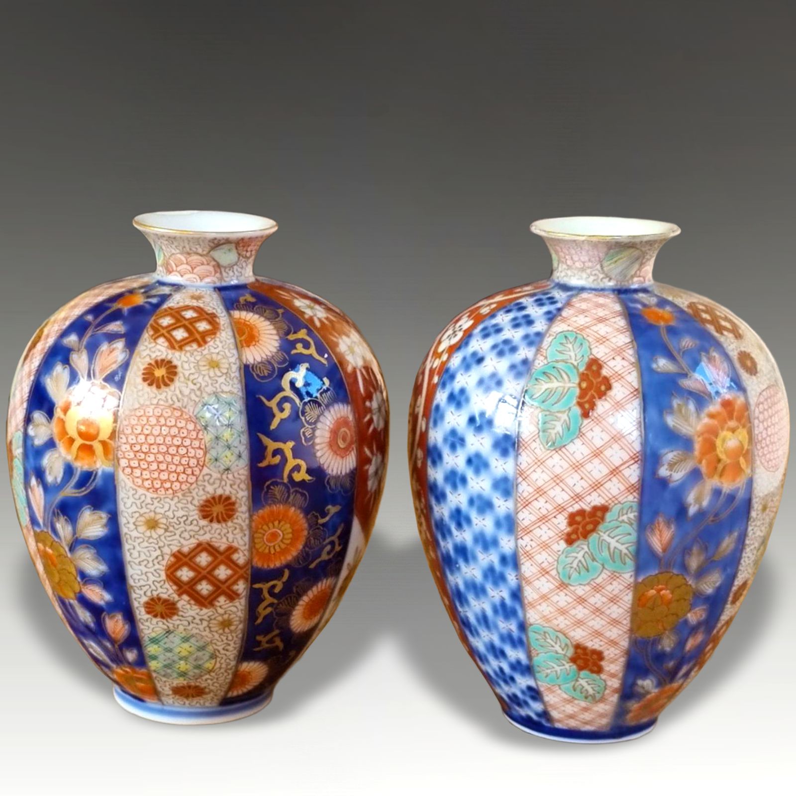 Japanese Meiji Period Pair Of Vases By Fukagawa Superb Quality 6"  16cm photo for sale