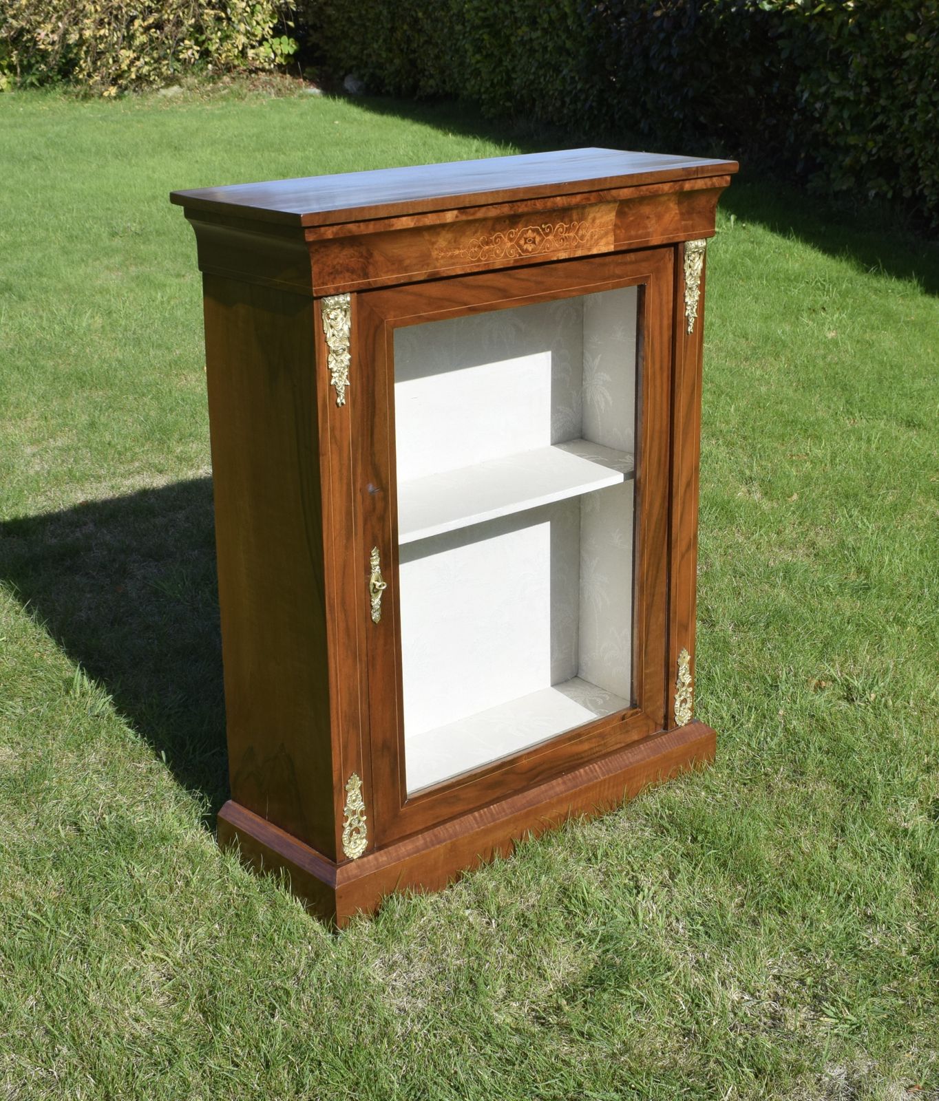 Victorian Walnut Inlaid Cabinet