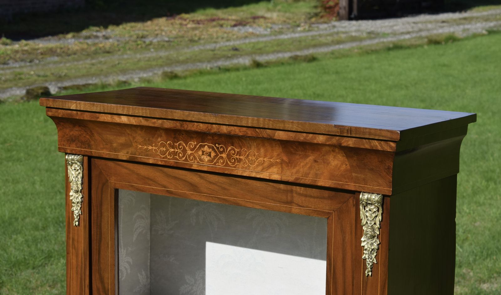 Victorian Walnut Inlaid Cabinet photo 495.0