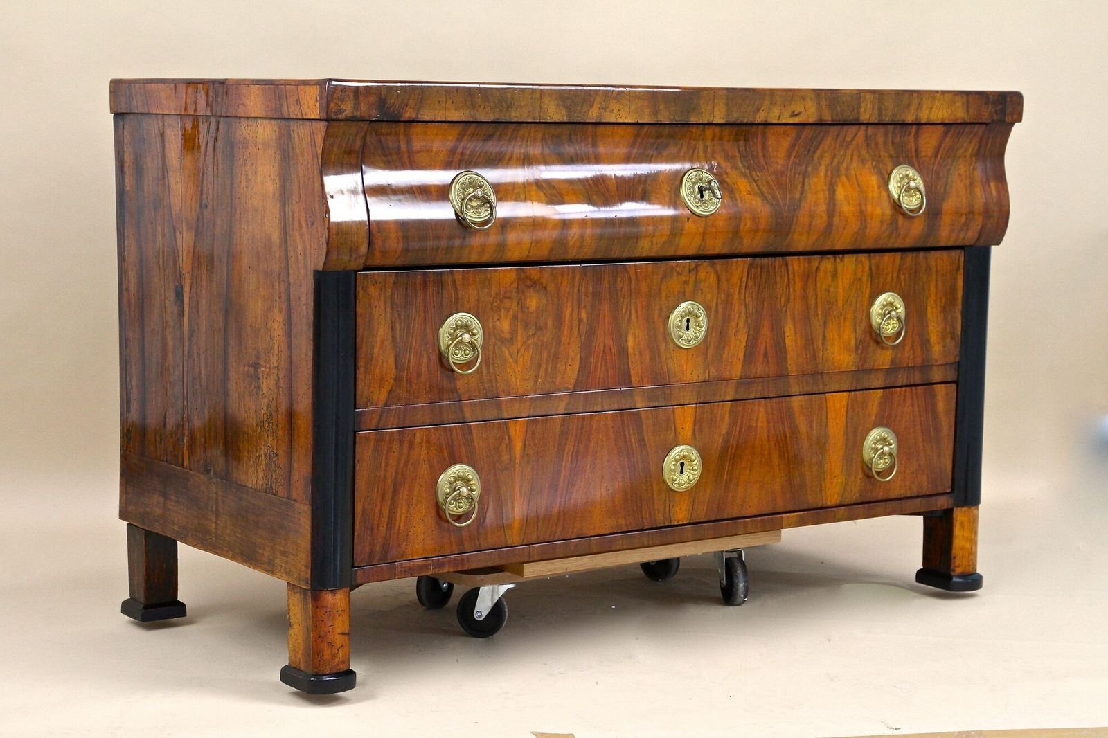 19th Century Biedermeier Chest Of Drawers/ Commmode, Hand Polished, At Ca. 1825 photo furniture