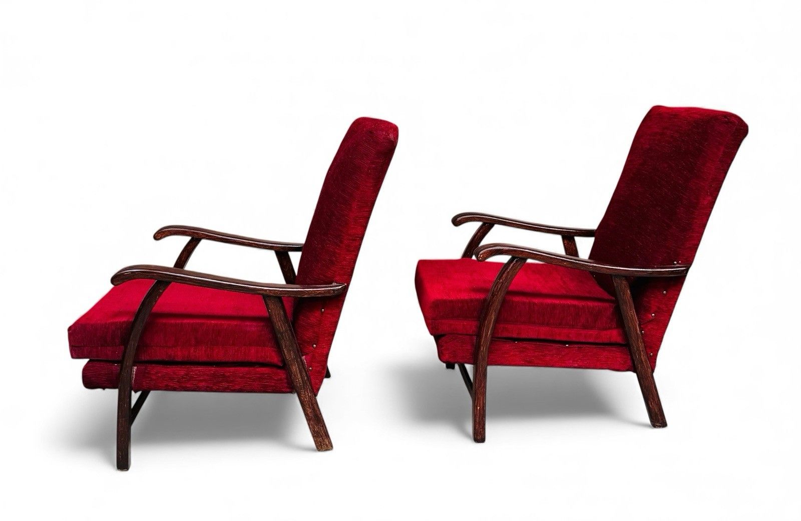 Pair Of Antique Oak Armchairs Art Deco C1930s Superior Quality photo furniture