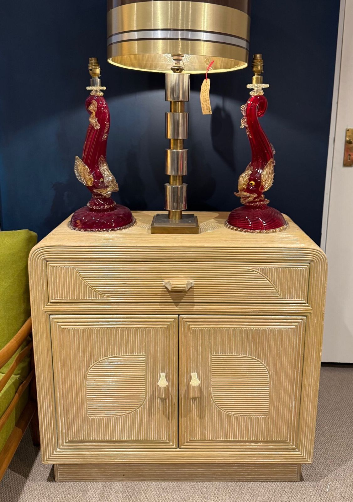 An Italian 1970s Pencil Reed Bamboo Cabinet By Vivai Del Sud photo 1675.0
