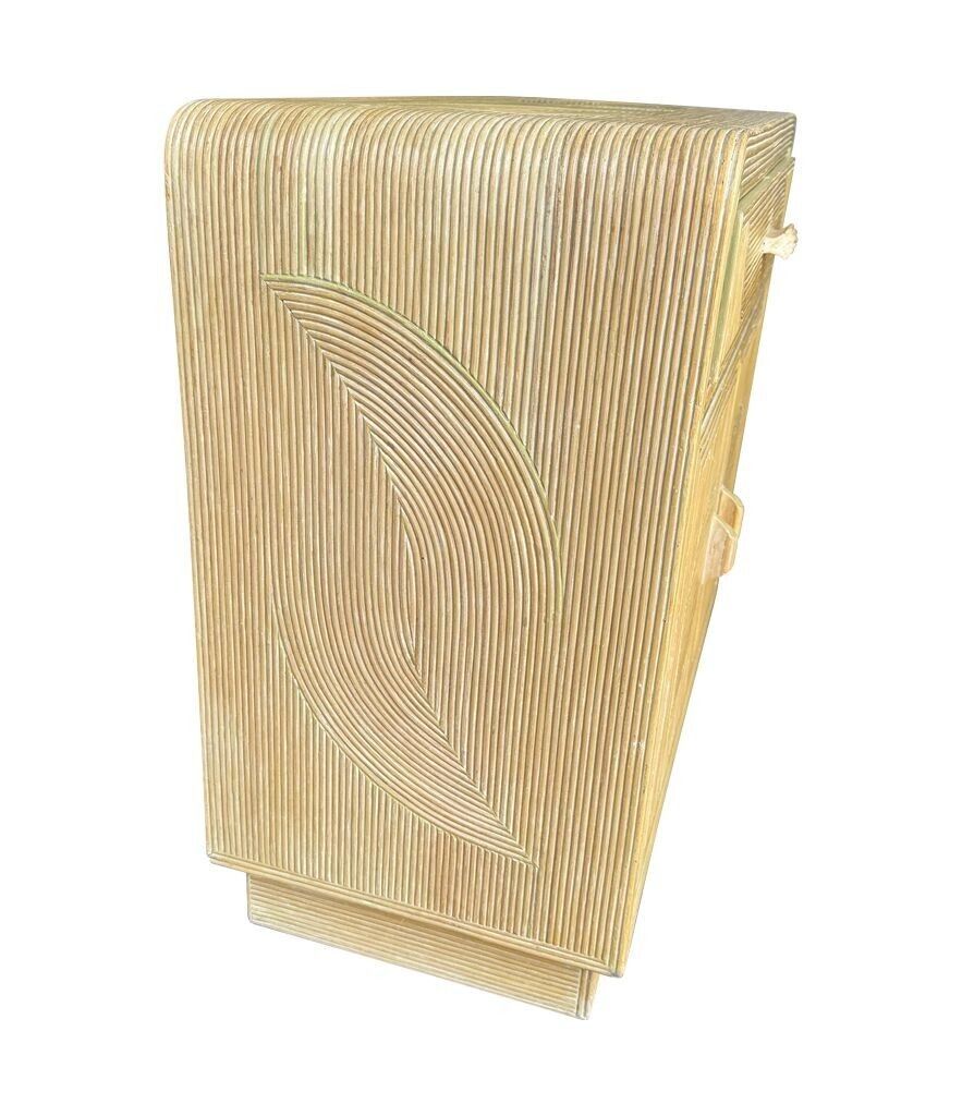 Furniture An Italian 1970s Pencil Reed Bamboo Cabinet By Vivai Del Sud photo