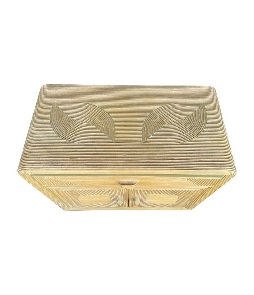 1675.0 An Italian 1970s Pencil Reed Bamboo Cabinet By Vivai Del Sud photo