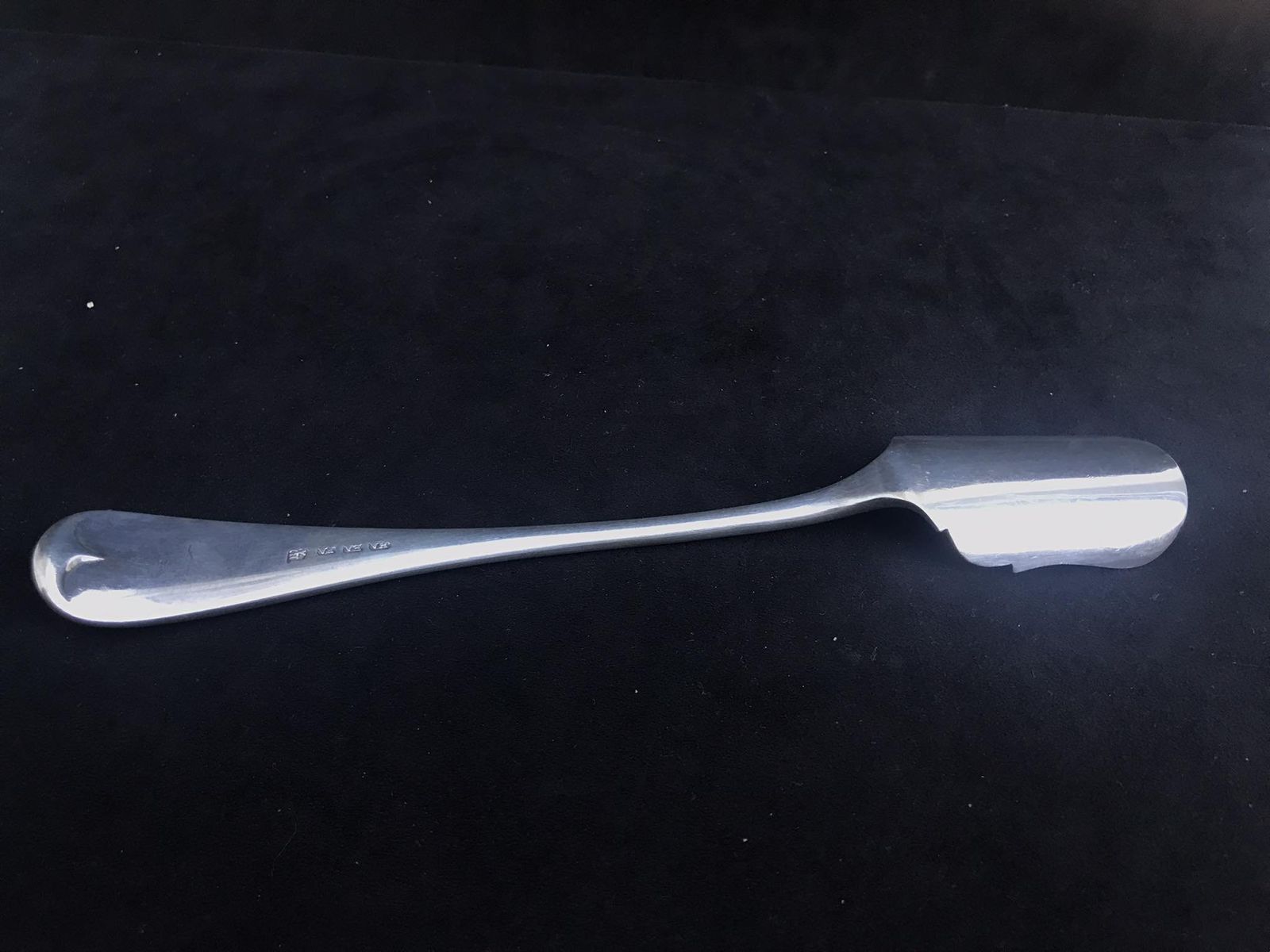 Antique Silver Plated Stilton Cheese Scoop: English Flatware, 1900s Collector Gift photo Home Decor