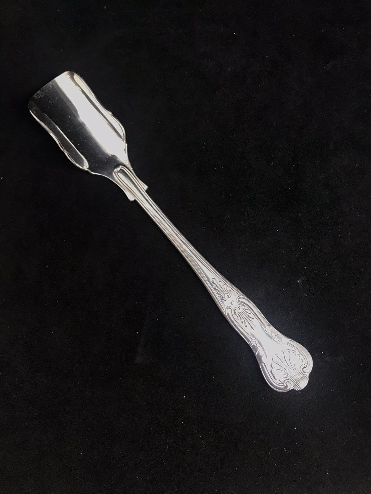 photo for sale Antique Silver Plated Stilton Cheese Scoop: English Flatware, 1900s Collector Gift