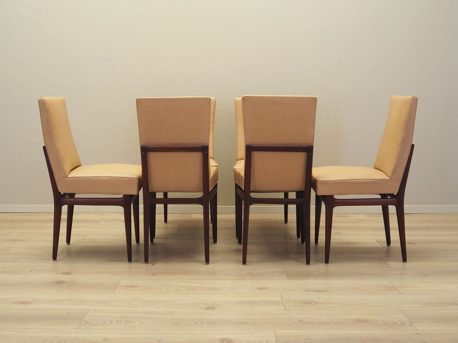 photo furniture Set Of Six Mahogany Chairs, Italian Design, 1960s, Production: Italy