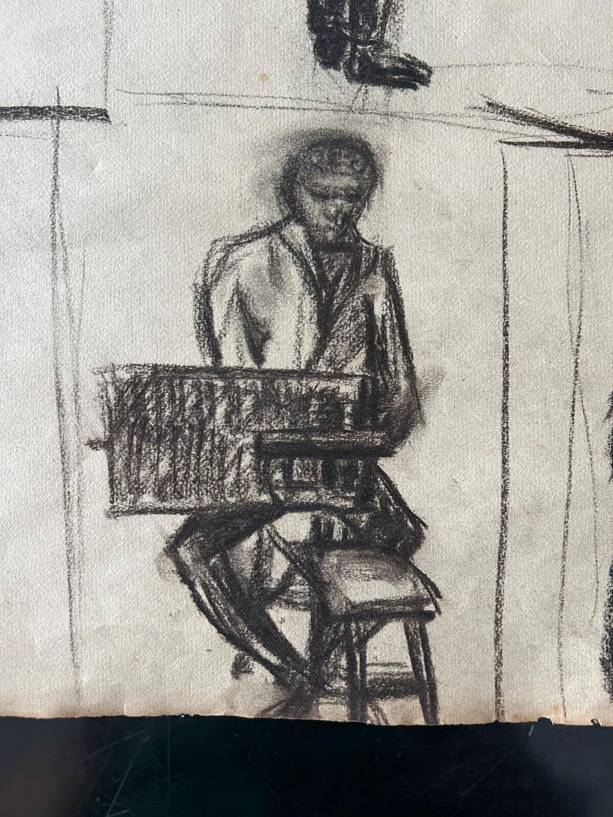 Set Of 3 Sketch Plates Of Men, 1924 photo Art