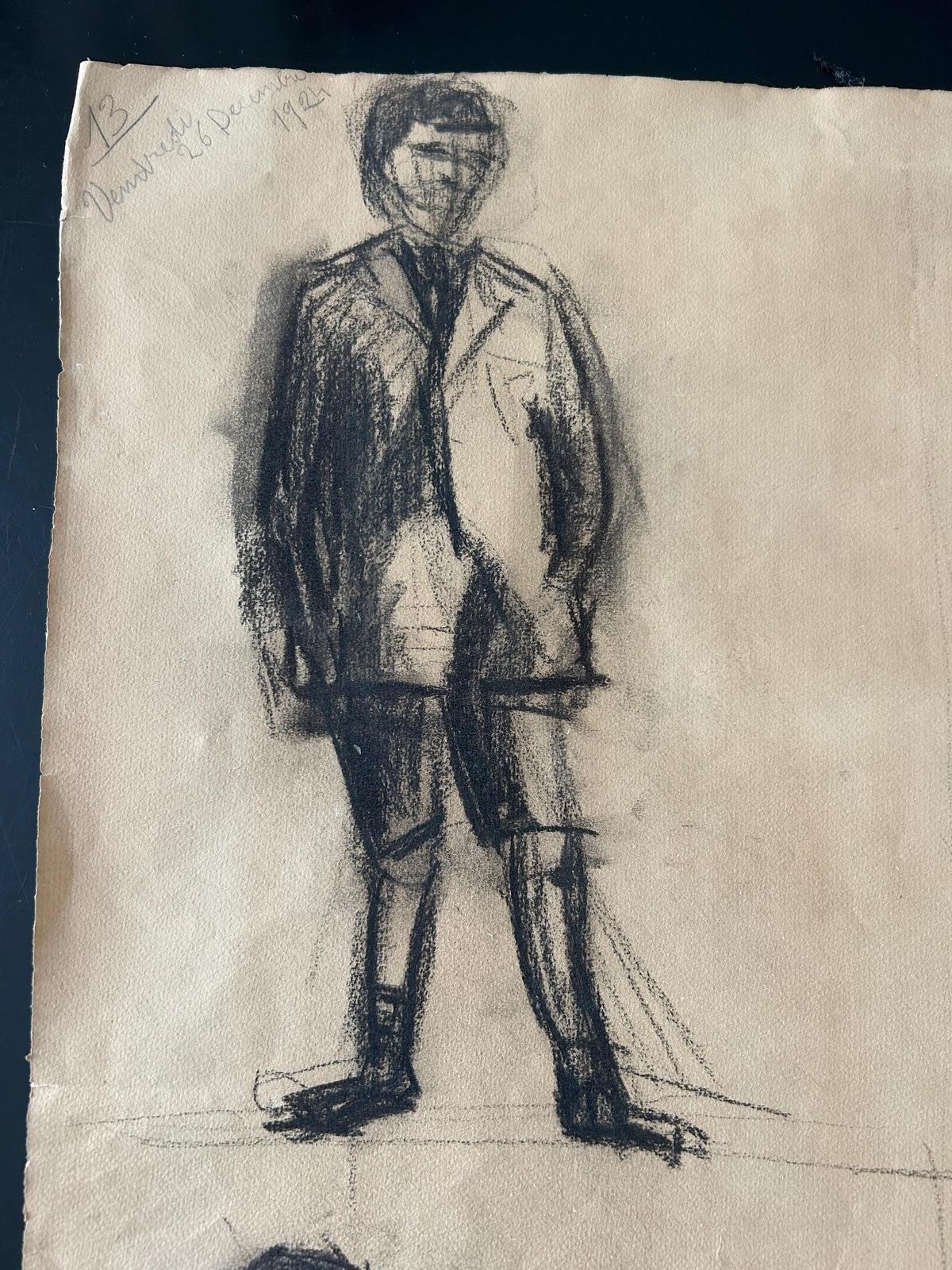 1126.0 Set Of 3 Sketch Plates Of Men, 1924 photo