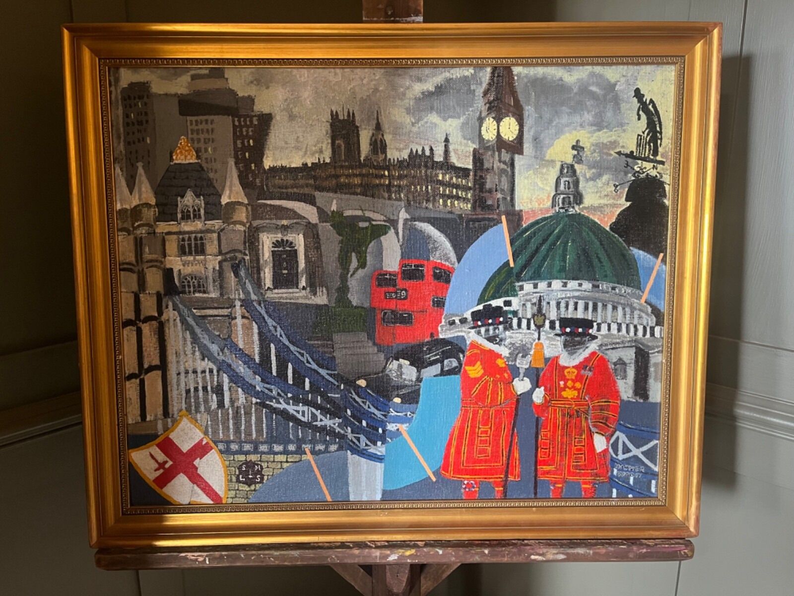 Art Large Oil Painting ‘The Spirit Of London’ Original & Vibrant Work photo