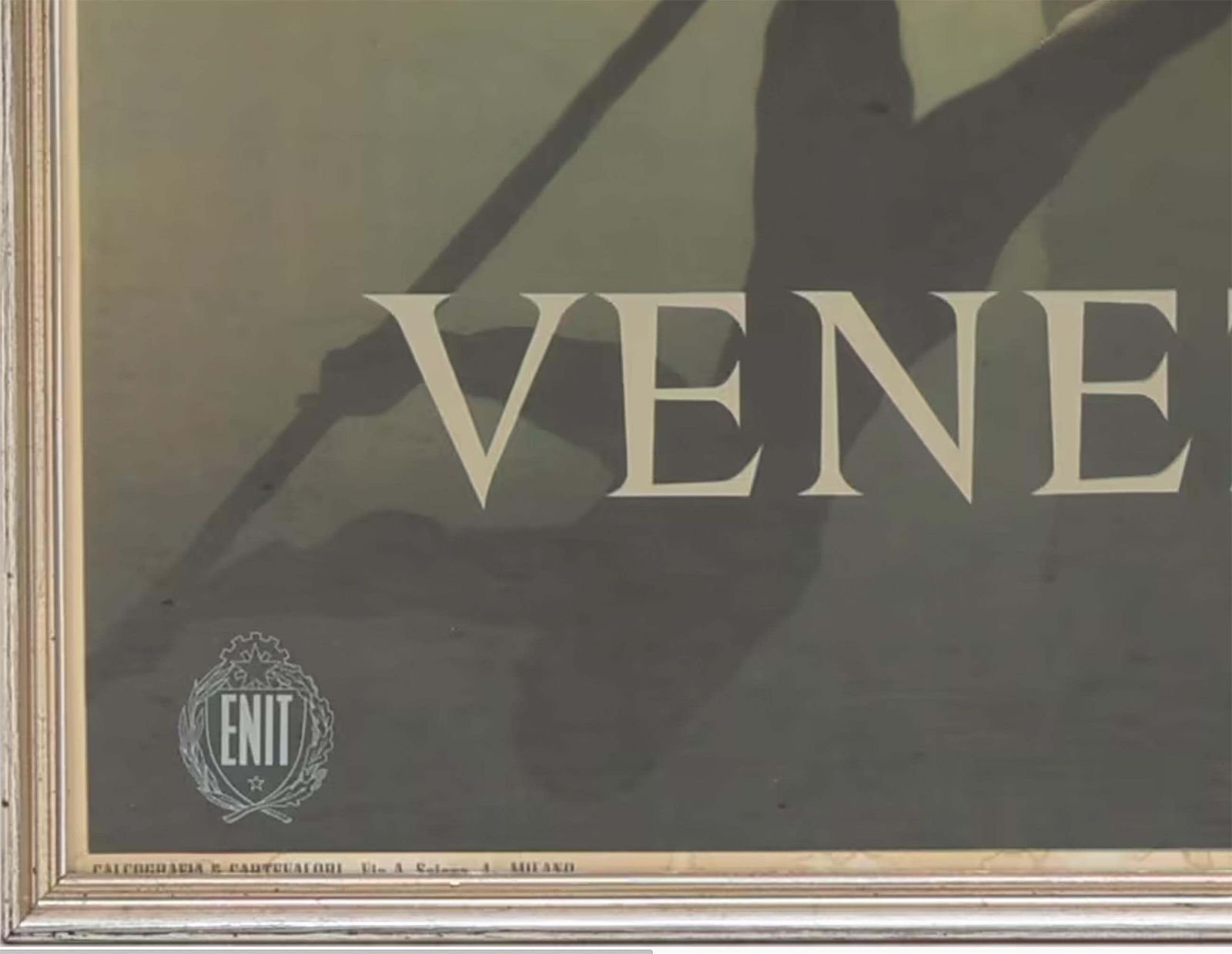 Original Rare Venice Gondola Travel Poster By Adolphe Jean Marie Cassandre photo vinterior