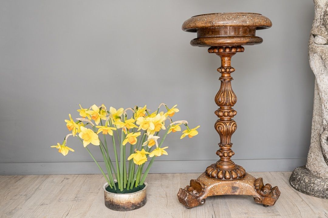 Anglo Indian Antique Wood Plant Stand Or Jardinière photo Home Decor