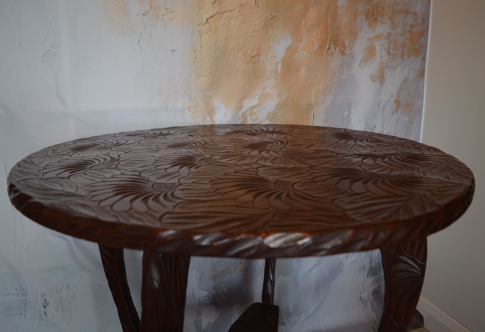 Liberty & Co, Japanese Carved Arts & Crafts Table (Circa 1905) photo Furniture