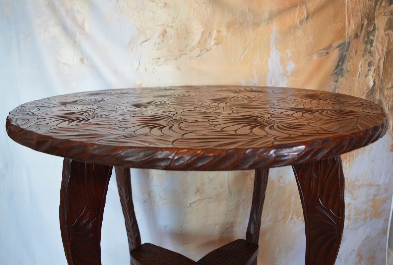 Liberty & Co, Japanese Carved Arts & Crafts Table (Circa 1905) photo 680.0