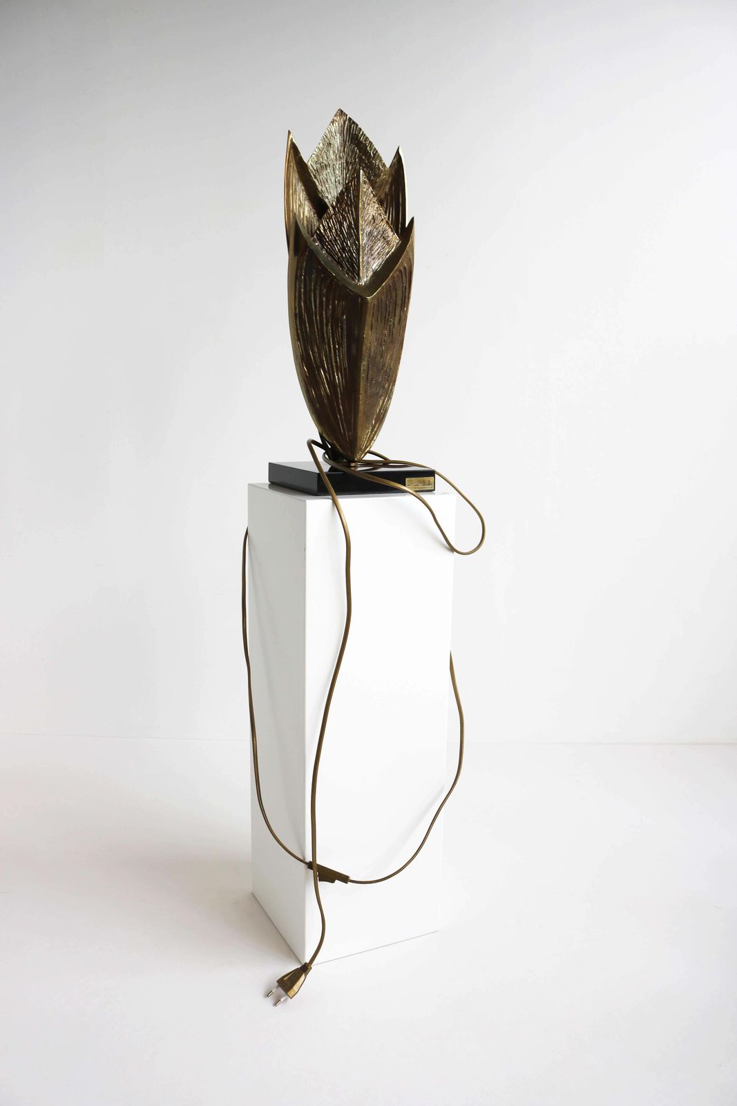 Verlichting Bronzen Tafellamp Cythere Van Chrystiane Charles Voor Maison Charles, Frankrijk, Ca. Jaren 1970 photo