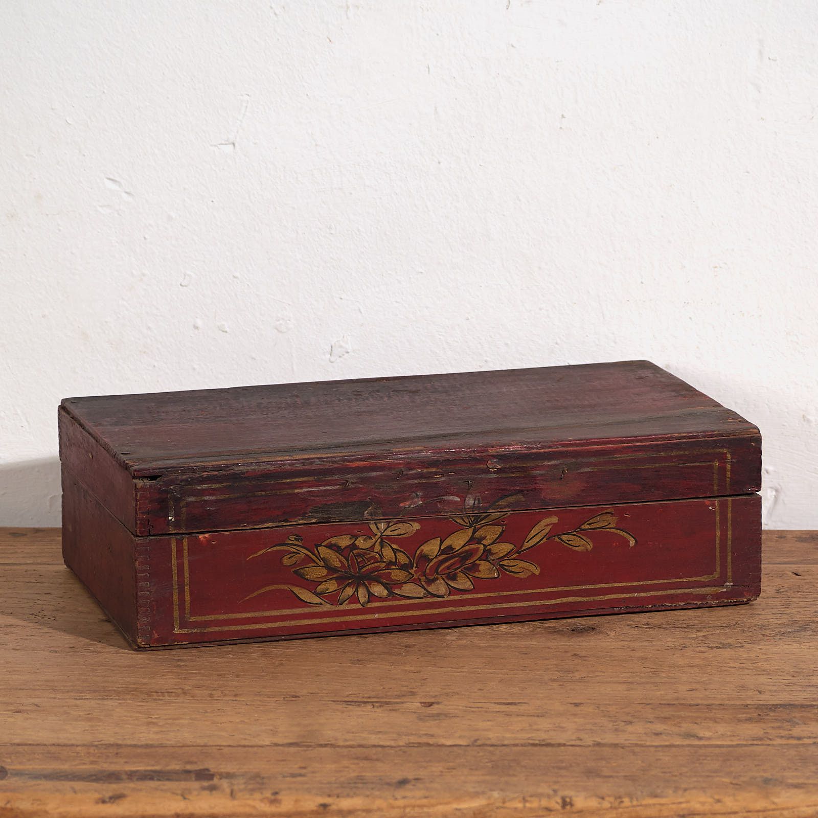 Antique Hand Painted Box With Floral Details (C.1900) #24 photo buy