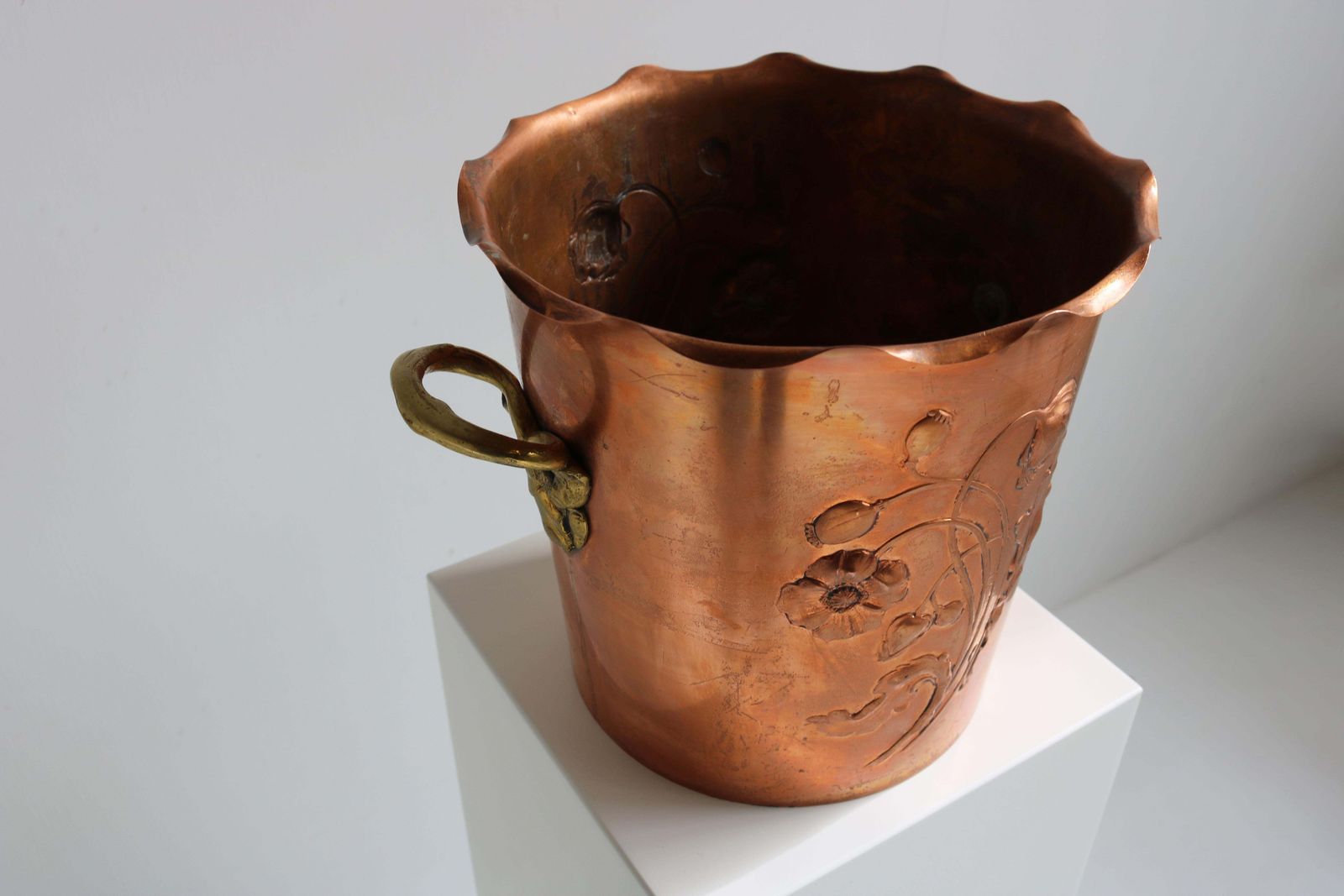 photo furniture Antique Wmf Art Nouveau Wine Cooler Champagne Holder Ice Bucket Copper Brass 20s