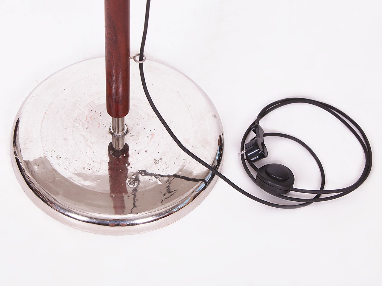 Restored Art Deco Rare Floor Lamp By Jindřich Halabala, 1930s photo Lighting