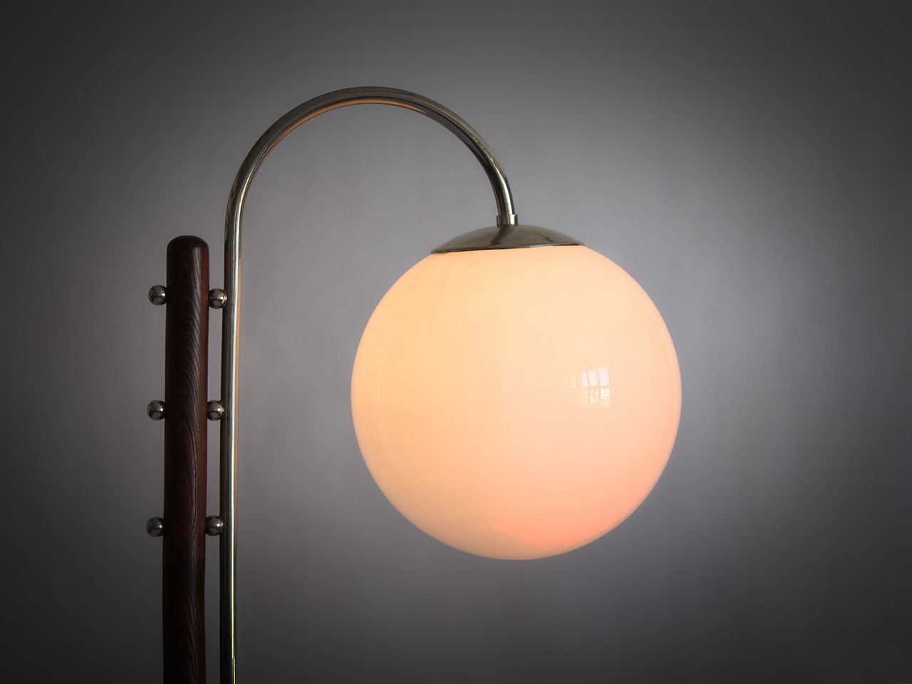 photo furniture Restored Art Deco Rare Floor Lamp By Jindřich Halabala, 1930s