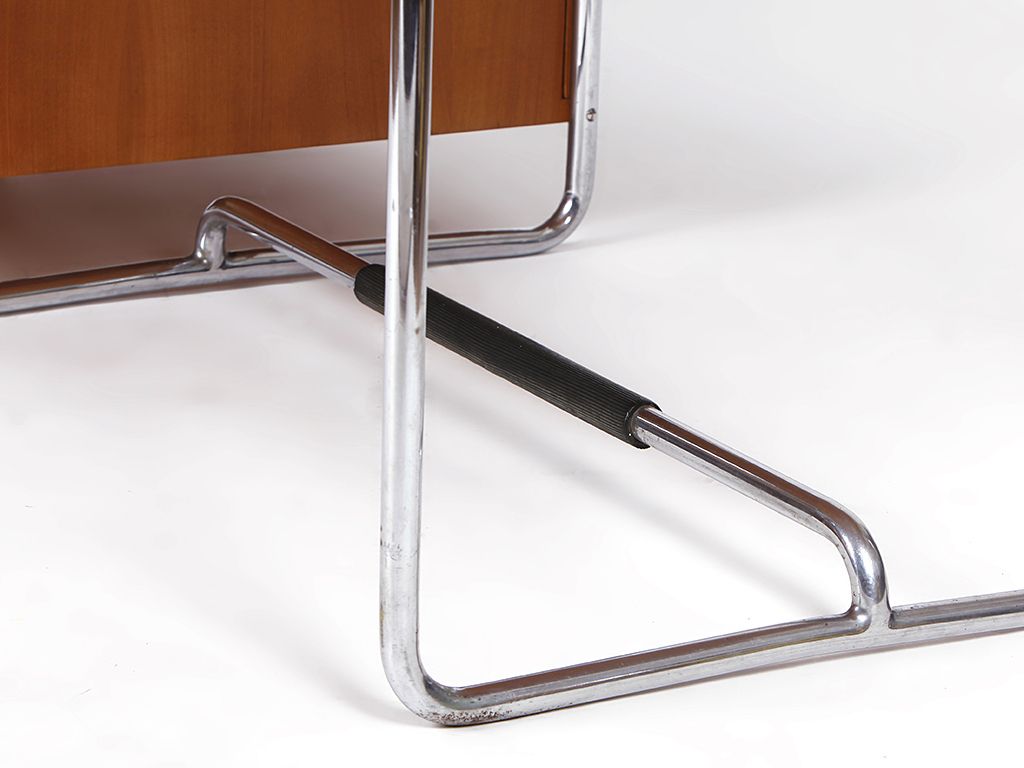 Furniture Rare Executive Tubular Steel Desk By Mücke Melder, 1930s photo