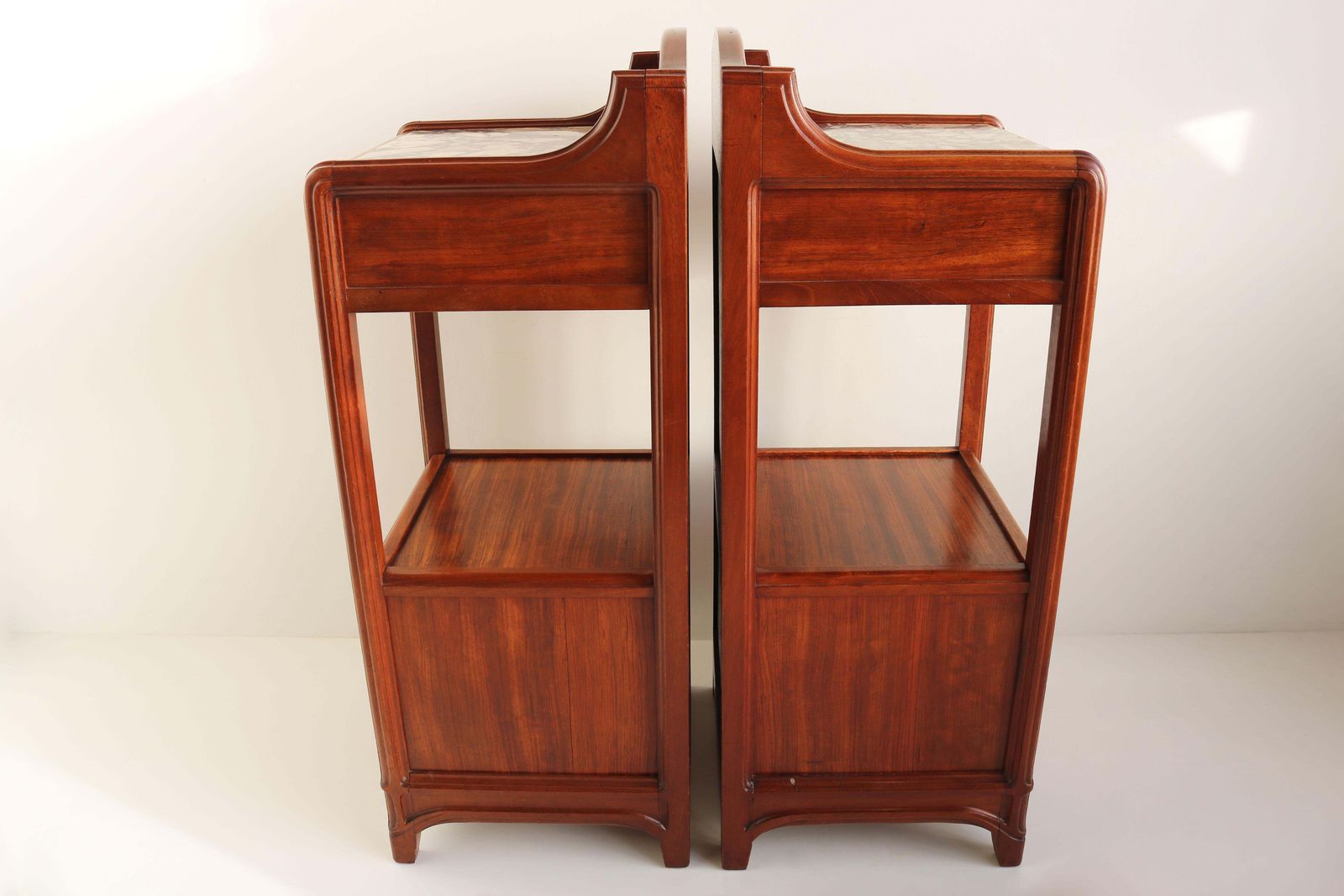 photo furniture Gorgeous Art Nouveau / Art Deco Pair Antique Nightstands Paul Alexandre Dumas