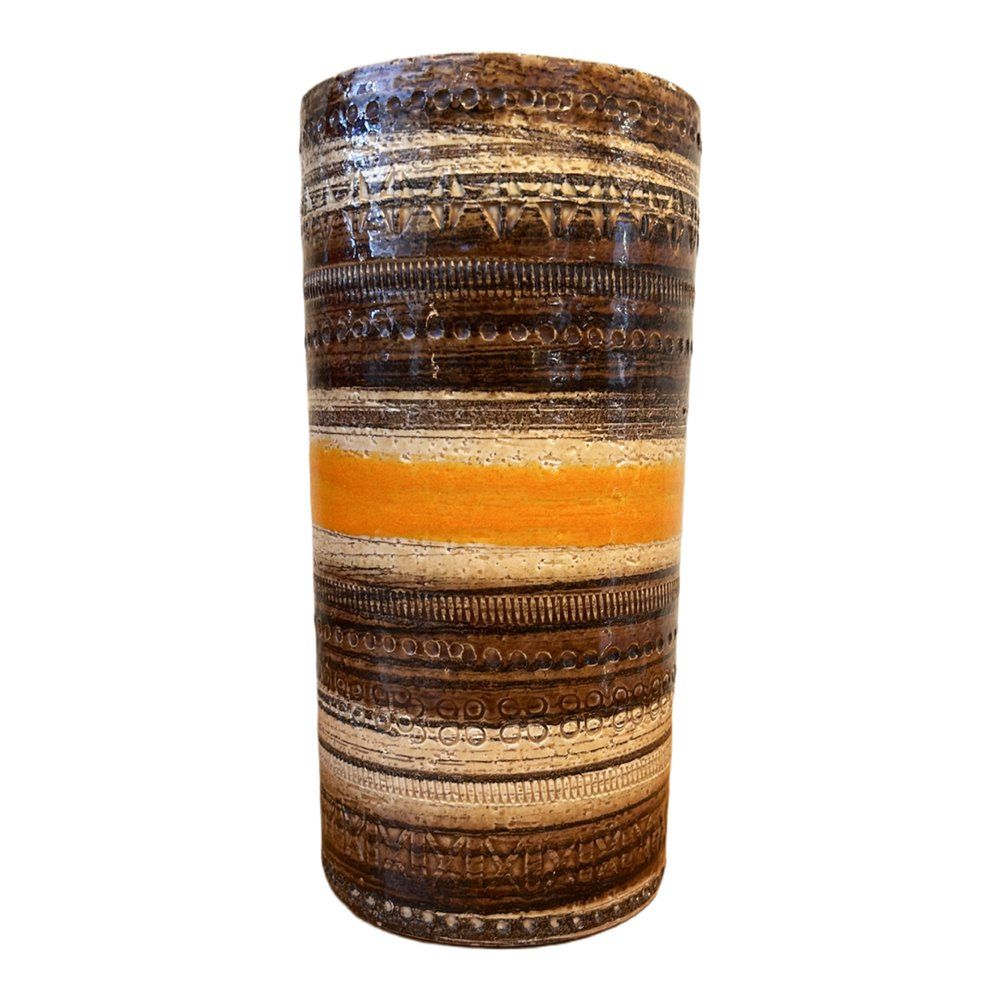 Italian Vase In Sahara Decor By Aldo Londi, 1960s photo furniture