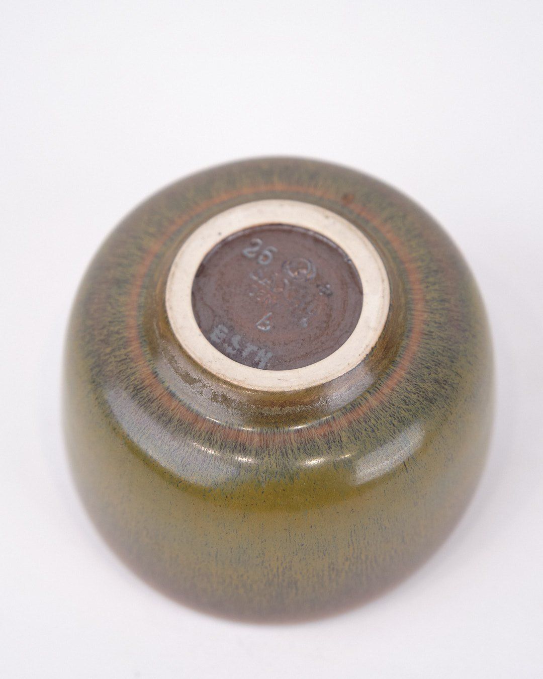 Small Bowl   Model No. 25   Brownish Glass & Stoneware   Eva Staehr Nielsen   Saxbo Denmark   1960s photo vinterior