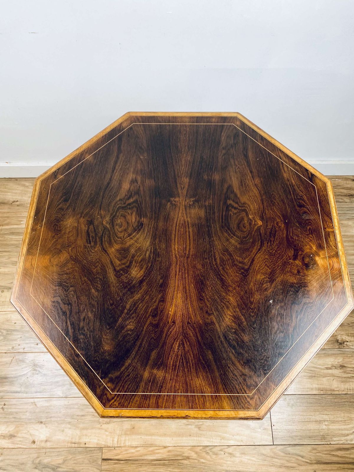495.0 Aesthetic Movement Inlaid Rosewood Occasional Table. photo
