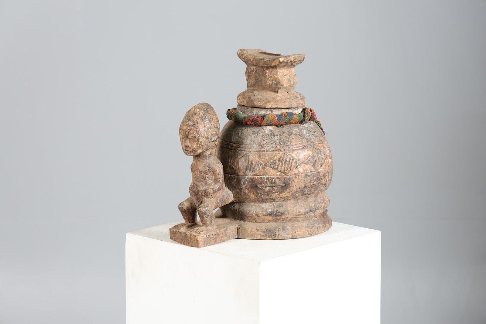 Rare Baule Mouse Oracle Box (Gnamien Kpan) Ivory Coast, Mid 20th Century Carving photo vinterior