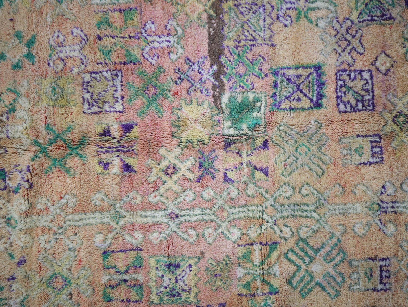 Tazrout Vintage Moroccan Rug 5'8" X8'6" photo Textiles