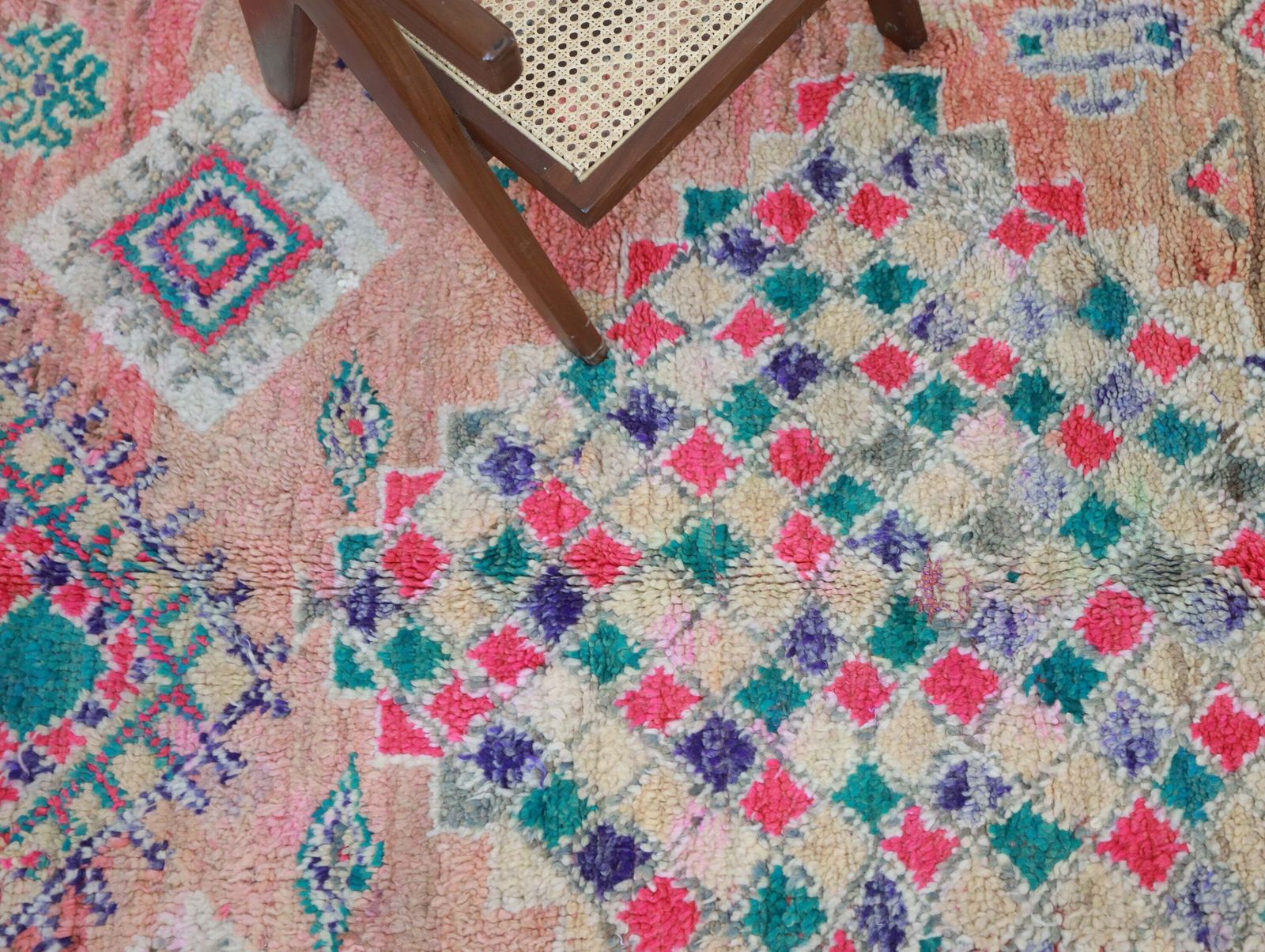 Heba Vintage Moroccan Rug 6'4" X11'6" photo vintage